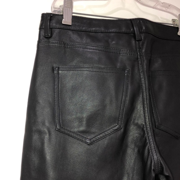 Black fitted leather pants - Picture 8 of 9